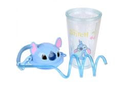 Disney Disney Stitch Priehľadný pohár so slamkou/kojcom 450 ml 