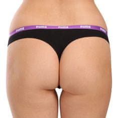 Puma 3PACK dámské tanga čierná (503008001 005) - veľkosť M