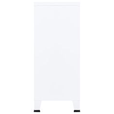 Vidaxl Industriálna úložná skrinka, biela 90x40x100 cm, oceľ