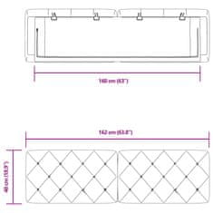 Vidaxl Panel na čelo postele tmavozelený 160 cm zamat