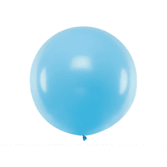 PartyDeco Okrúhly balón 1m, nebesko-modrý