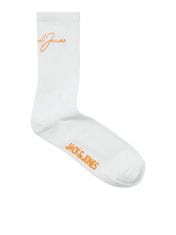 Jack&Jones 5 PACK - pánske ponožky JACLUKAS 12259024 White