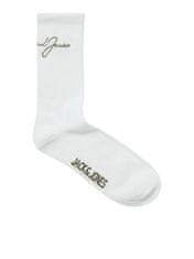 Jack&Jones 5 PACK - pánske ponožky JACLUKAS 12259024 White