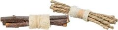 Trixie Set svazků tyček - přírodní hračka pro hlodavce 10 x 3 cm, lufa/dřeva/mořská tráva, 2 ks