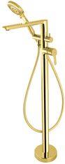Deante Arnika zlatá vaňová batéria, voľne stojaca, so sprchovacím setom (BQA_Z17M)