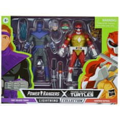 HASBRO Power Rangers Ninja turtles Raphael + Foot Soldier Tommy pack figure 15cm 