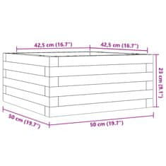 Petromila vidaXL Záhradný kvetináč 50x50x23 cm masívny douglas