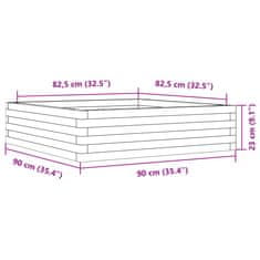 Petromila vidaXL Záhradný kvetináč 90x90x23 cm impregnovaná borovica