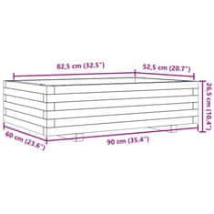 Petromila vidaXL Záhradný kvetináč 90x60x26,5 cm impregnovaná borovica