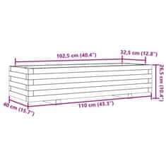 Petromila vidaXL Záhradný kvetináč 110x40x26,5 cm masívna borovica