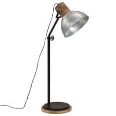 Petromila vidaXL Podlahová lampa 25 W starožitná strieborná 30x30x100-150 cm E27