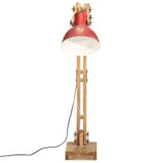 Vidaxl Podlahová lampa 25 W šmuhovaná červená 33x25x130-150 cm E27