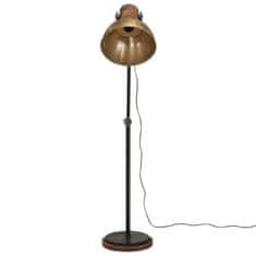 Vidaxl Podlahová lampa 25 W starožitná mosadzná 30x30x100-150 cm E27