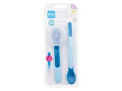 MAM Mam - Heat Sensitive Spoons & Cover 6m+ Blue - For Kids, 1 pc 
