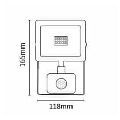 Asalite ASAL0294 LED reflektor so senzorom 20 W 4500K biely