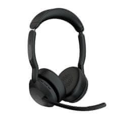 Jabra Evolve2 55/Stereo/ANC/USB/BT-USB/Bezdrať/MS/Stand/Čierna