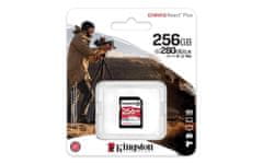 Kingston pamäťová karta 256 GB Canvas React Plus SDXC UHS-II 280 R/150 W U3 V60 pre Full HD/4K