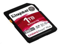 Kingston pamäťová karta 1TB Canvas React Plus SDXC UHS-II 280R/150W U3 V60 pre Full HD/4K