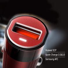 ColorWay 1x USB nabíjačka do auta 18W/ Červená