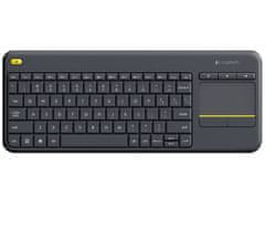 Logitech K400 plus/Bezdrôtová USB/US layout/Čierna