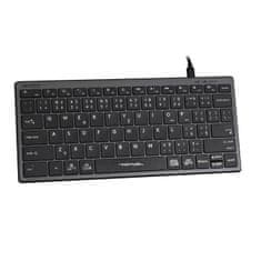 A4Tech FX51, kancelárska klávesnica, nízkoprofilová, USB, CZ, šedá