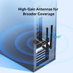 TP-LINK &quot;AXE5400 Tri-Band Wi-Fi 6E Bluetooth PCI Express AdapterSPEED: 2402 Mbps at 6 GHz + 2402 Mbps at 5 GHz + 574 M