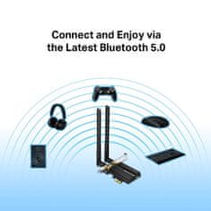 TP-LINK &quot;AXE5400 Tri-Band Wi-Fi 6E Bluetooth PCI Express AdapterSPEED: 2402 Mbps at 6 GHz + 2402 Mbps at 5 GHz + 574 M