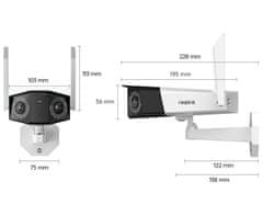 Reolink Duo Series W730 8MPx vonkajšia IP kamera, 4608x1728, bullet, SD slot až 256GB, krytie IP66, Dual-band WiFi, audio