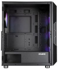 Zalman skriňa I3 Neo / middle tower / ATX / 4x120 RGB / 2xUSB 3.0 / 1xUSB 2.0 / presklená bočnica / čierna