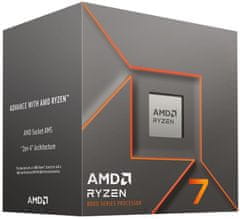 AMD Ryzen 7 8700F / LGA AM5 / max. 5,0 GHz / 8C/16T / 24MB / 65W TDP / bez VGA / BOX vr. chladiče Wraith Stealth