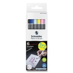 Schneider Popisovač Paint-it 070 Brush sada 6 ks, pastelové farby