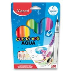 Maped Detské fixy Color'Peps Aqua sada 10 farieb + vodný štetec