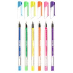 KORES Gélový roller K11 Pen Neon - sada 6 neónových farieb