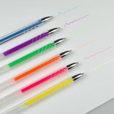 KORES Gélový roller K11 Pen Neon - sada 6 neónových farieb