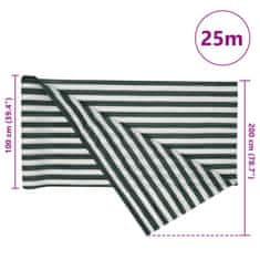 Vidaxl Tieniaca sieť zeleno-biela 2x25 m HDPE 75 g/m²