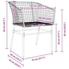 Petromila vidaXL Záhradné stoličky 2 ks hnedé polyratan
