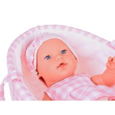 JOKOMISIADA Bábika Novorodenec oblečený ružový klobúk šaty maskot králik ZA5007 RO