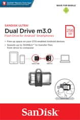 SanDisk Ultra Dual Drive M3/256GB/USB 3.0/Micro USB + USB-A