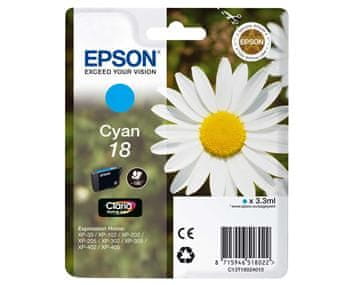 Epson Singlepack Cyan 18 Claria Home Ink C13T18024012