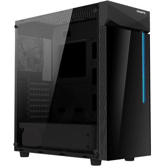 GIGABYTE AORUS C200/Midi Tower/Transpar./Čierna