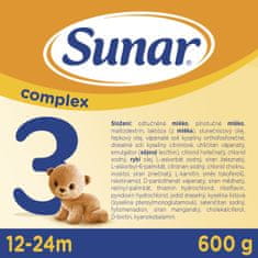 Sunar Complex 3 Mlieko batoľacie 600 g