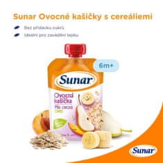 Sunar Kapsička Ovocná kašička mix ovocie ovsené vločky 120 g