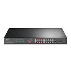 TP-LINK &quot;16-Port 10/100Mbps + 2-Port Gigabit Rackmount Switch with 16-Port PoE+PORT: 16× 10/100 Mbps PoE+ Ports, 2× Gig