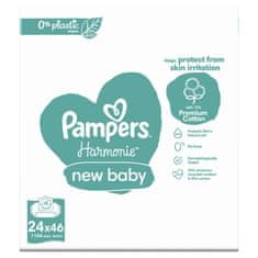 Pampers Obrúsky vlhčené Harmónia New Baby Plastic Free 24x46 ks