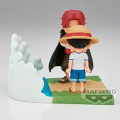 BANPRESTO One Piece Log Stories Monkey Luffy & Shanks figure 7cm 