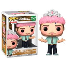 Funko POP figure Parks and Rec Andy as Princess Rainbow Sparkle 