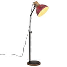 Petromila vidaXL Podlahová lampa 25 W šmuhovaná červená 30x30x100-150 cm E27
