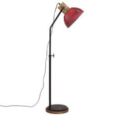Petromila vidaXL Podlahová lampa 25 W šmuhovaná červená 30x30x100-150 cm E27