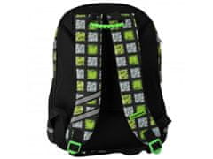 STARPAK Pixel Game Čierno-zelený školský batoh pre chlapca 40x29x20cm 