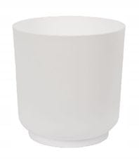 Form-Plastic Plastový hrniec matný biely 17x16,8cm klasický moderný kryt